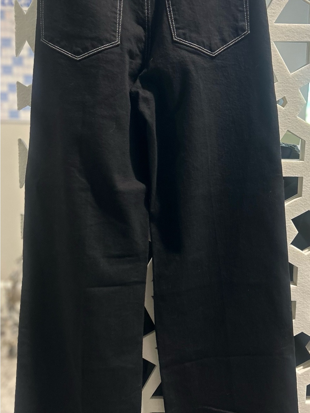 PAIGE Black Wide-Leg Jeans